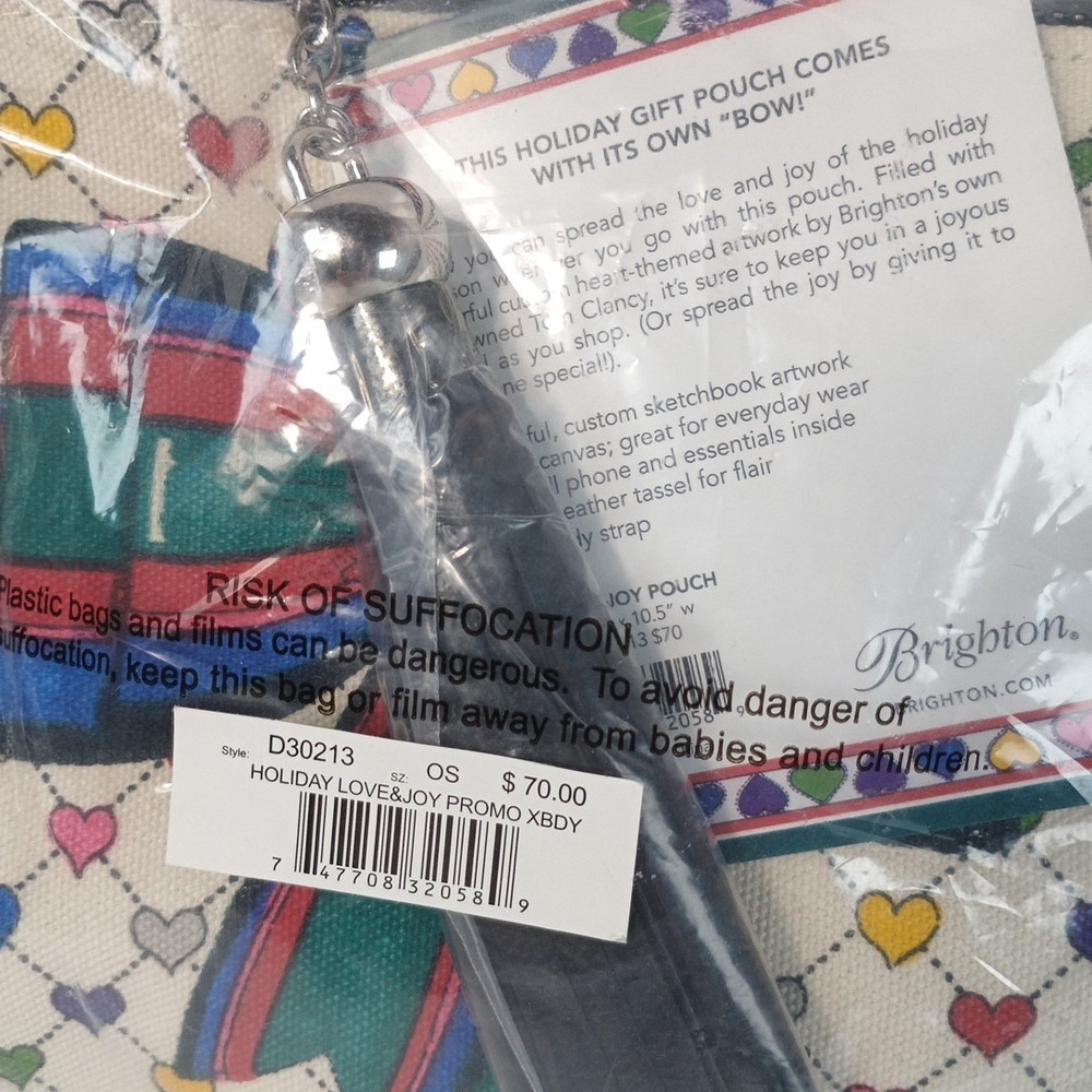 Brighton D30213 "Holiday Love and Joy" Pouch Crossbody Tom Clancy New MSRP $70 - Picture 2 of 4